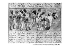 Buzurgmihr demonstra o nard para um Raja indiano (1300-1330)